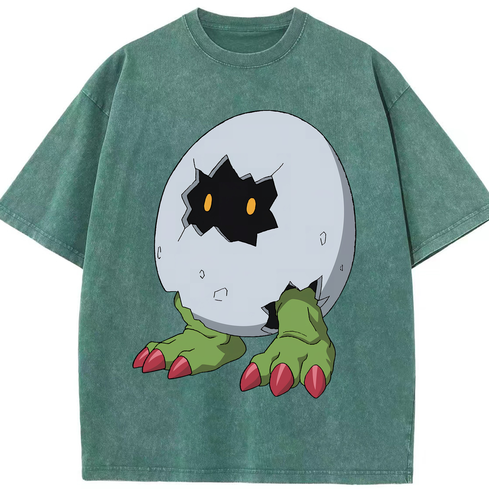（画像用） Digimon デジタルモンスター/デジモン 綿100% ヴィンテージ風 半袖Tシャツ（フロントプリント）